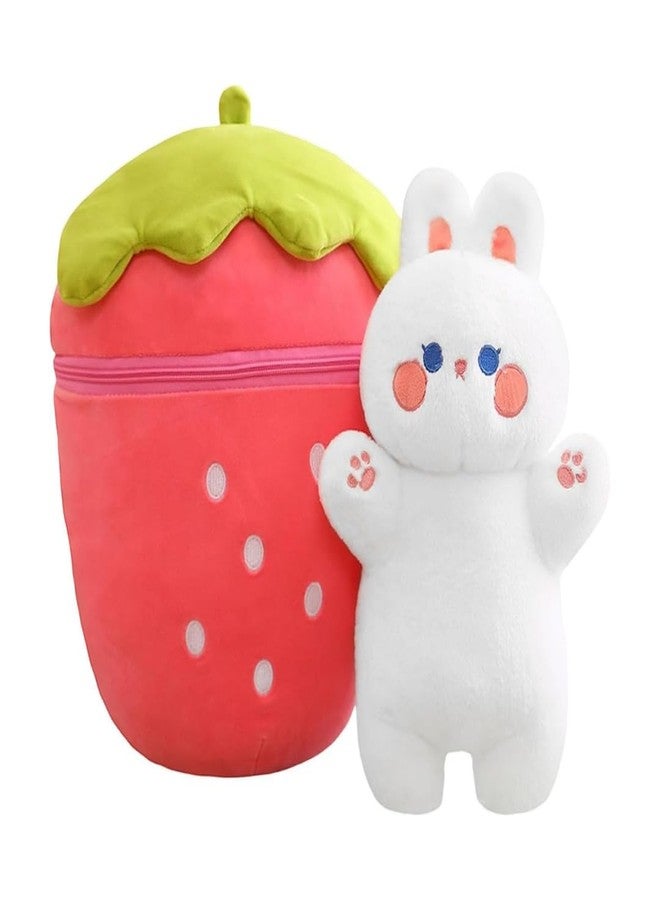 TechMax Solution Rabbit A Sweet Surprise for Your Special Day Delightful Strawberry Rabbit Plush Toy, for Hugs and Smiles - Image 1